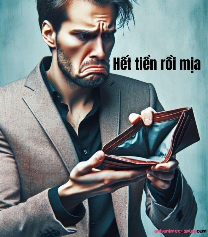 hết tiền meme rỗng ví